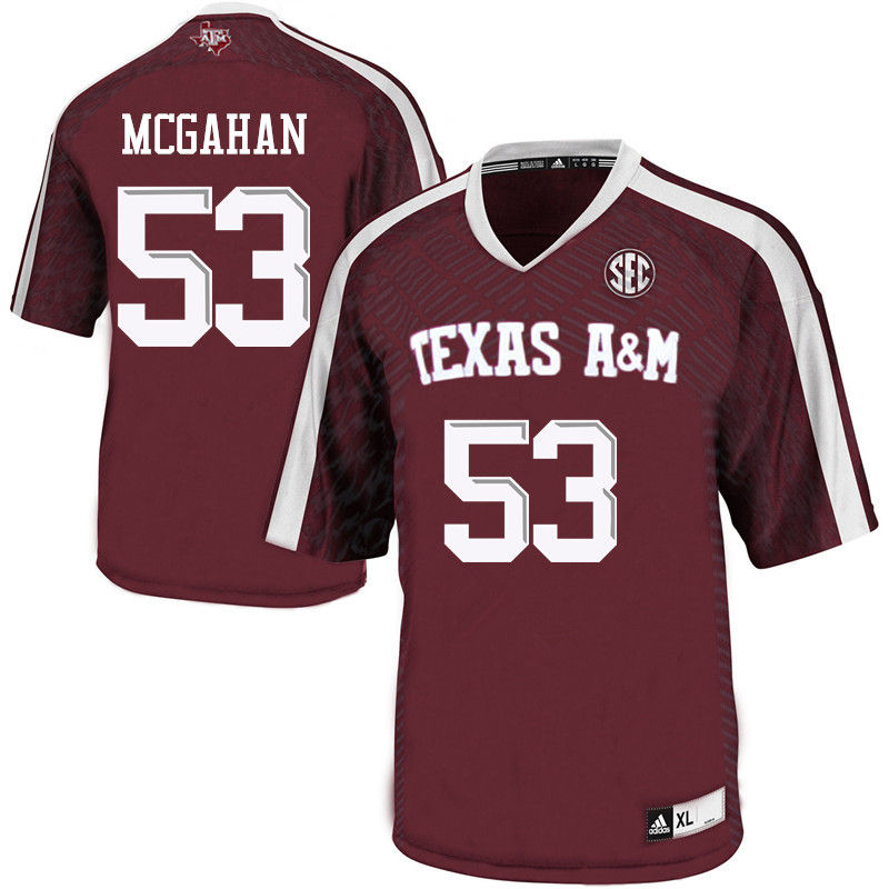 Men #53 Trey McGahan Texas A&M Aggies College Football Jerseys-Maroon - Click Image to Close